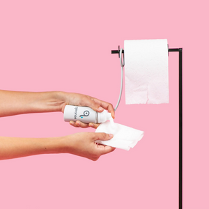 Combo Pack - Qleanse Toilet Paper Foam Spray + Caddy Holder