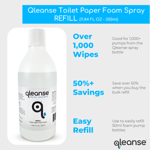 Refill Bottle - Qleanse Toilet Paper Foam Spray Refill